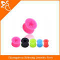 silicone ear tunnels and plugs,cheap silicone ear tunnels,star shaped organic jewelry